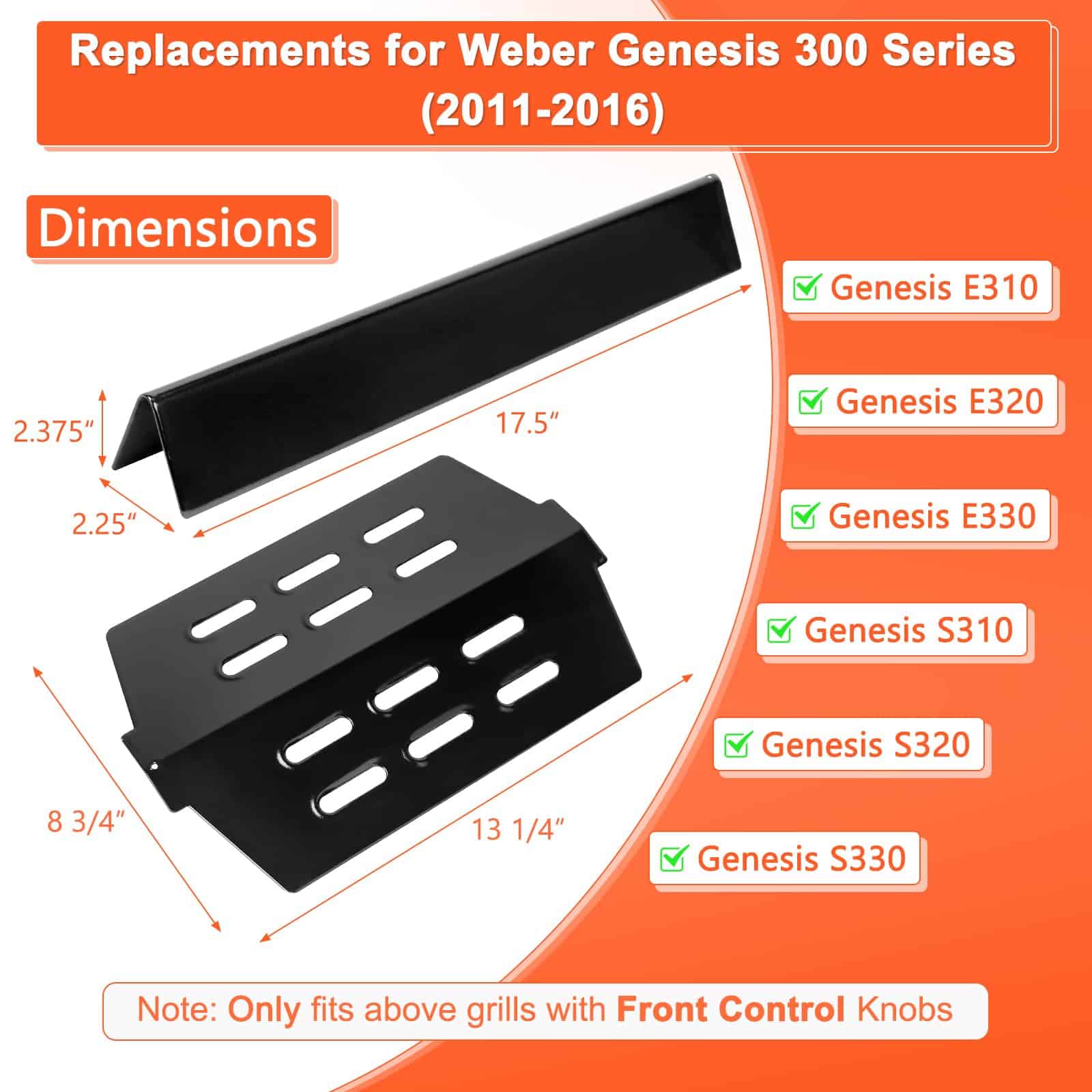 Piezas de Parrilla para Weber Genesis 300 Series, Barras - Imagen 3