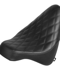 Asiento Individual de Conductor de Cuero Negro con Costuras