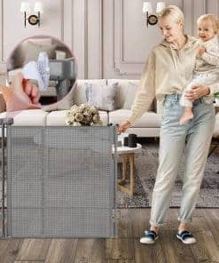 Puerta para Bebés Retráctil sin Taladro para Escaleras con