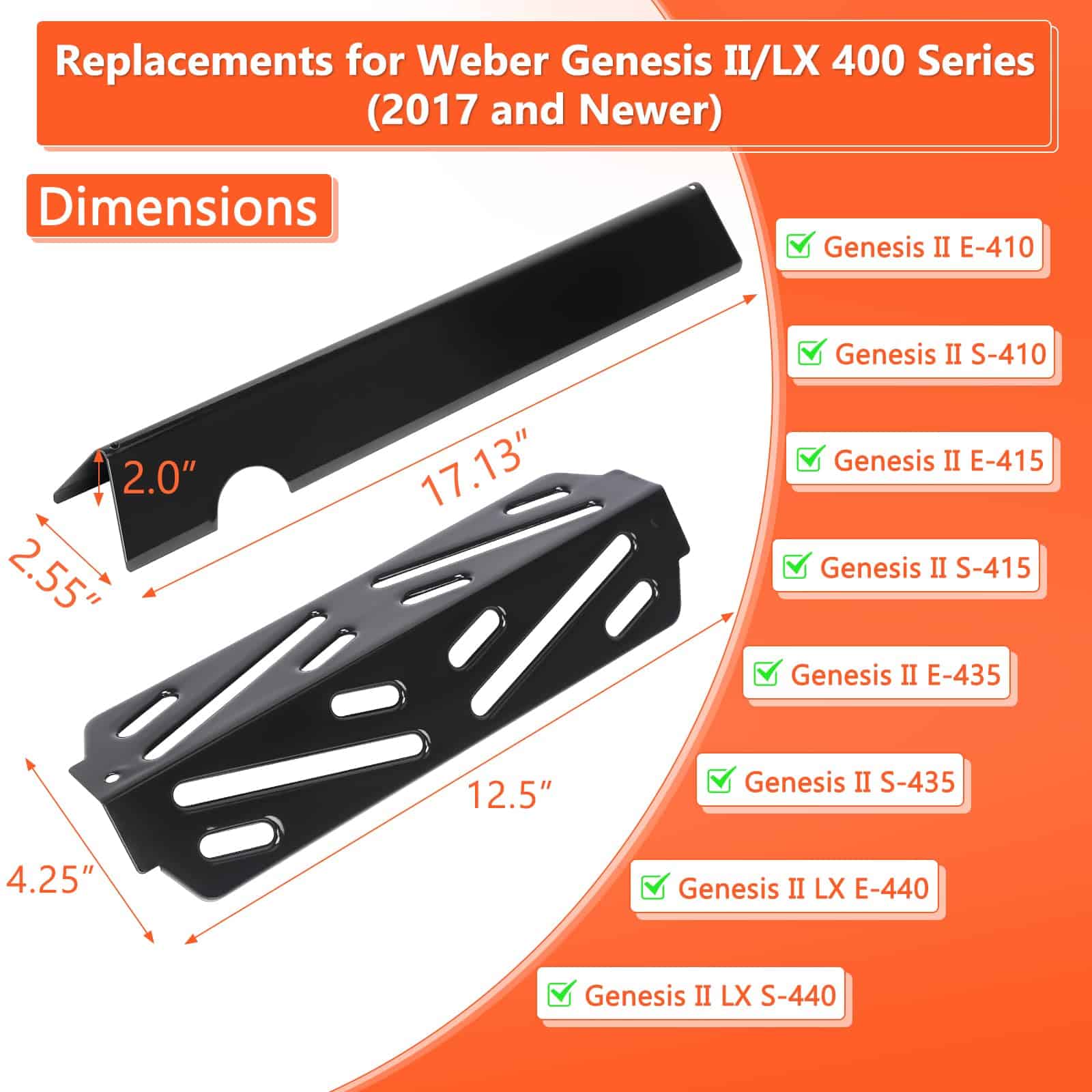 Piezas de Parrilla QuliMetal para Weber Genesis II - Imagen 3