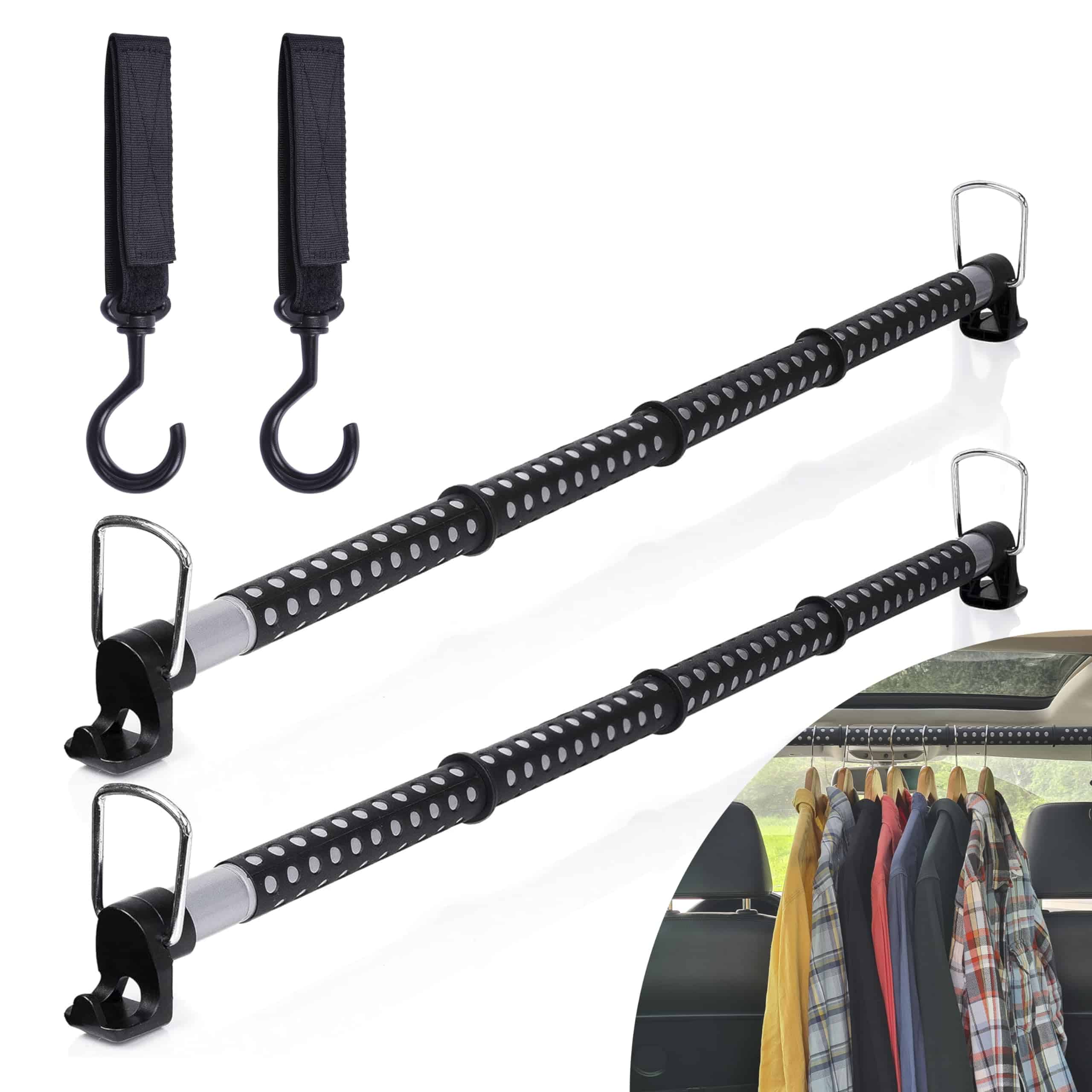 Barra para Ropa de Coche MEVLEM, Calidad Premium, Barra