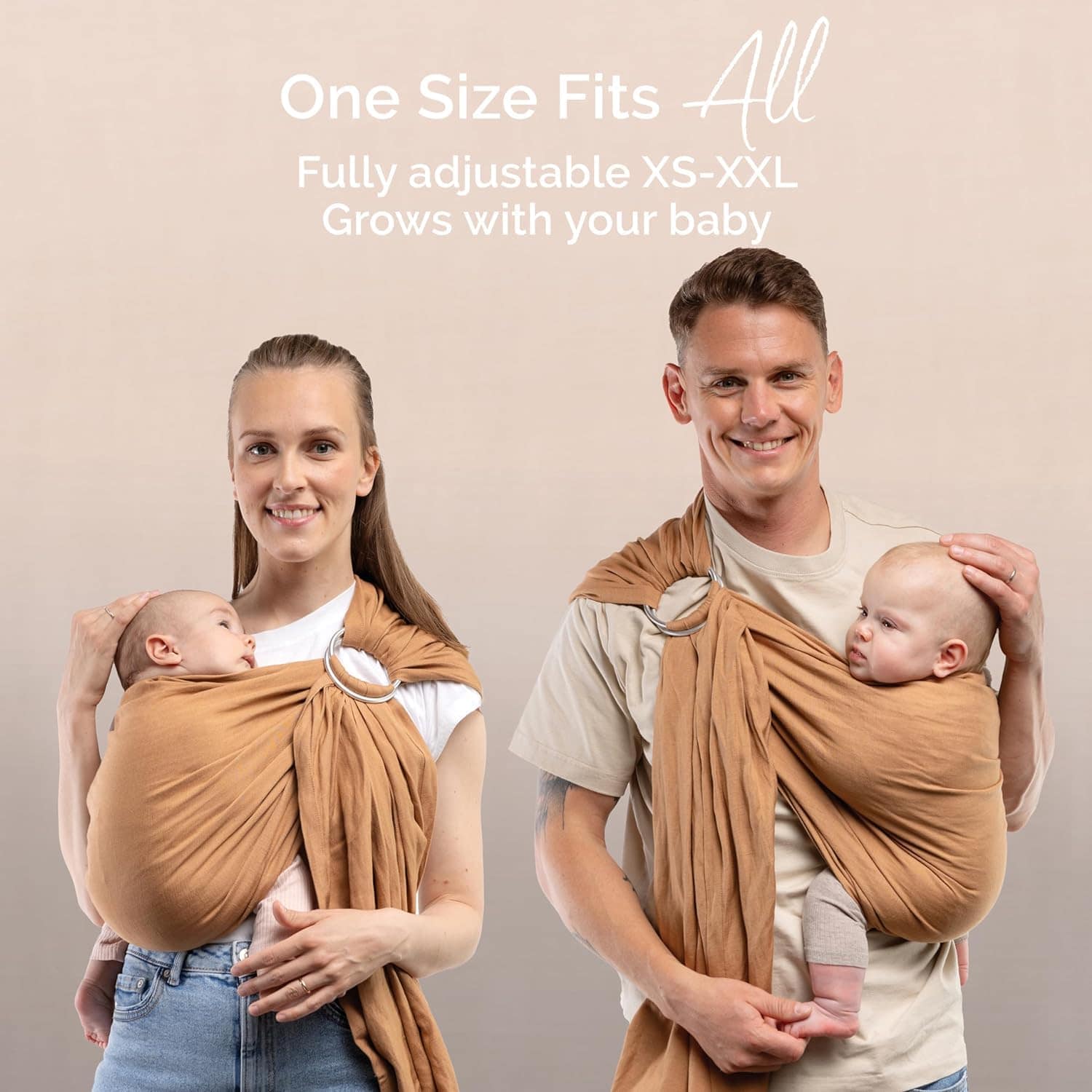 Portabebé Boba Ring Sling para Recién Nacidos a Niños - Imagen 6
