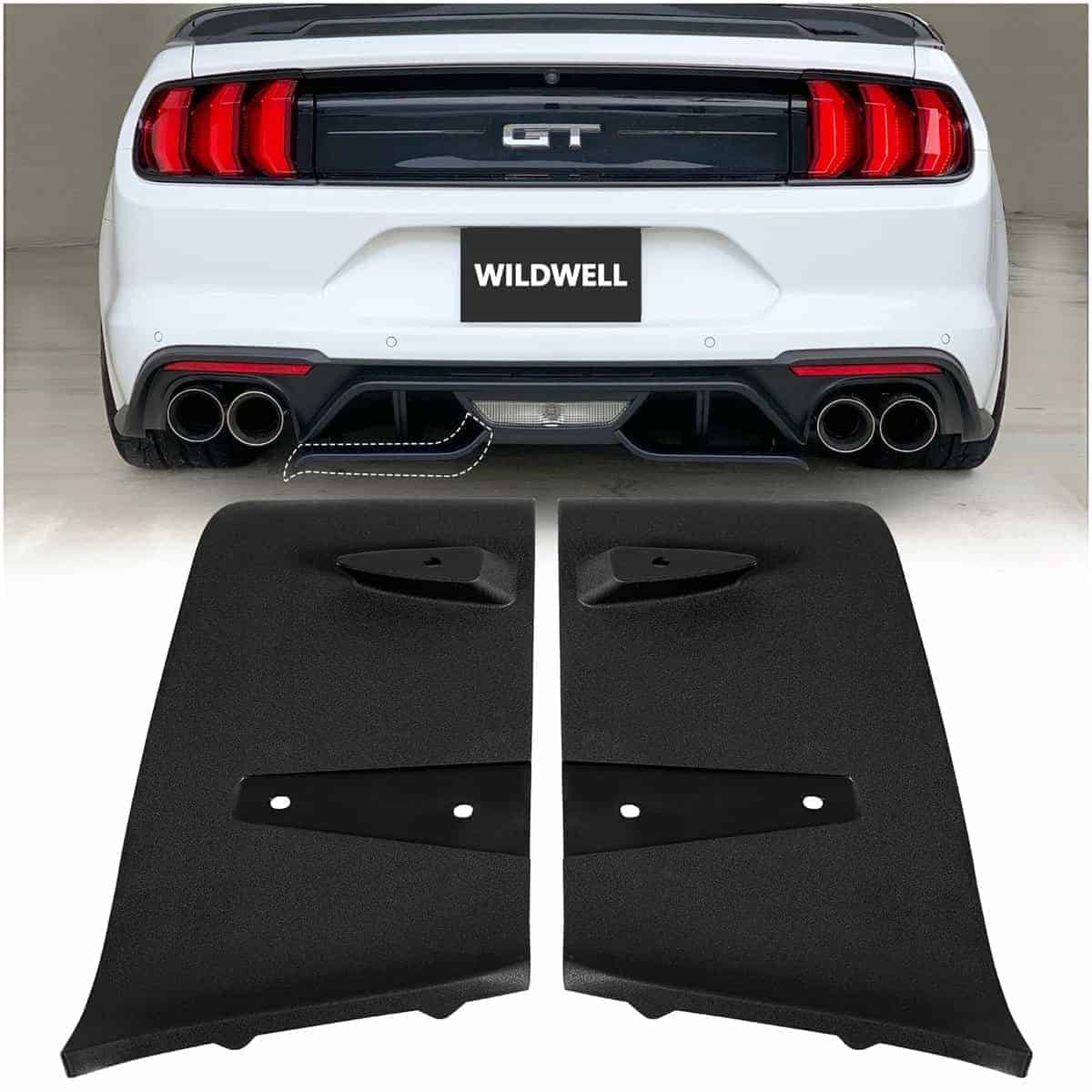 Kit de Alerón de Difusor Trasero WildWell Mustang para