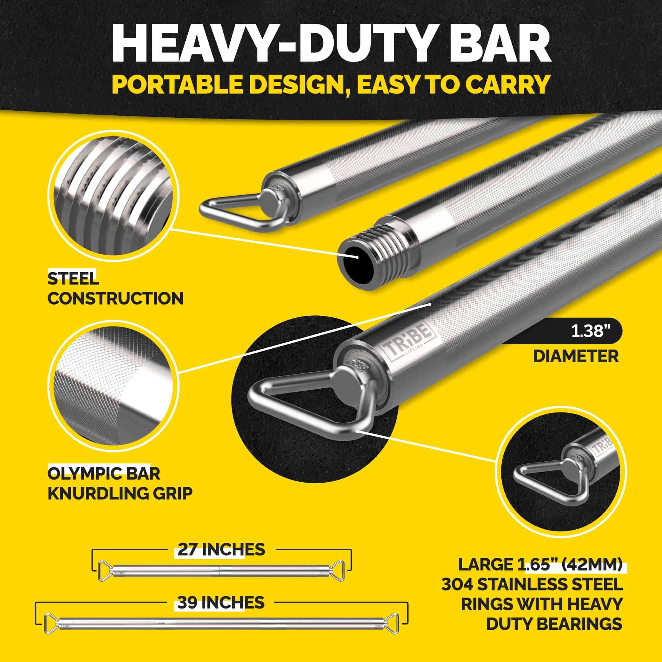 Bandas de Resistencia Largas para Ejercicio - Bandas de - Imagen 4