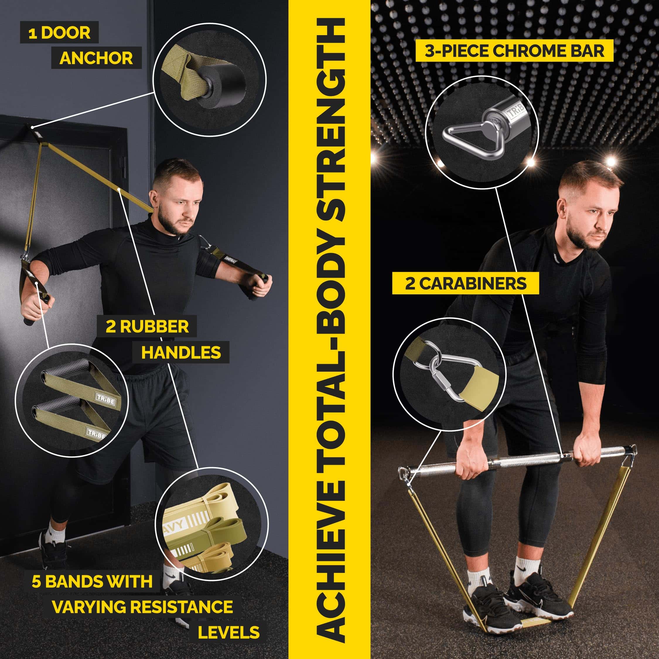Bandas de Resistencia Largas para Ejercicio - Bandas de - Imagen 3
