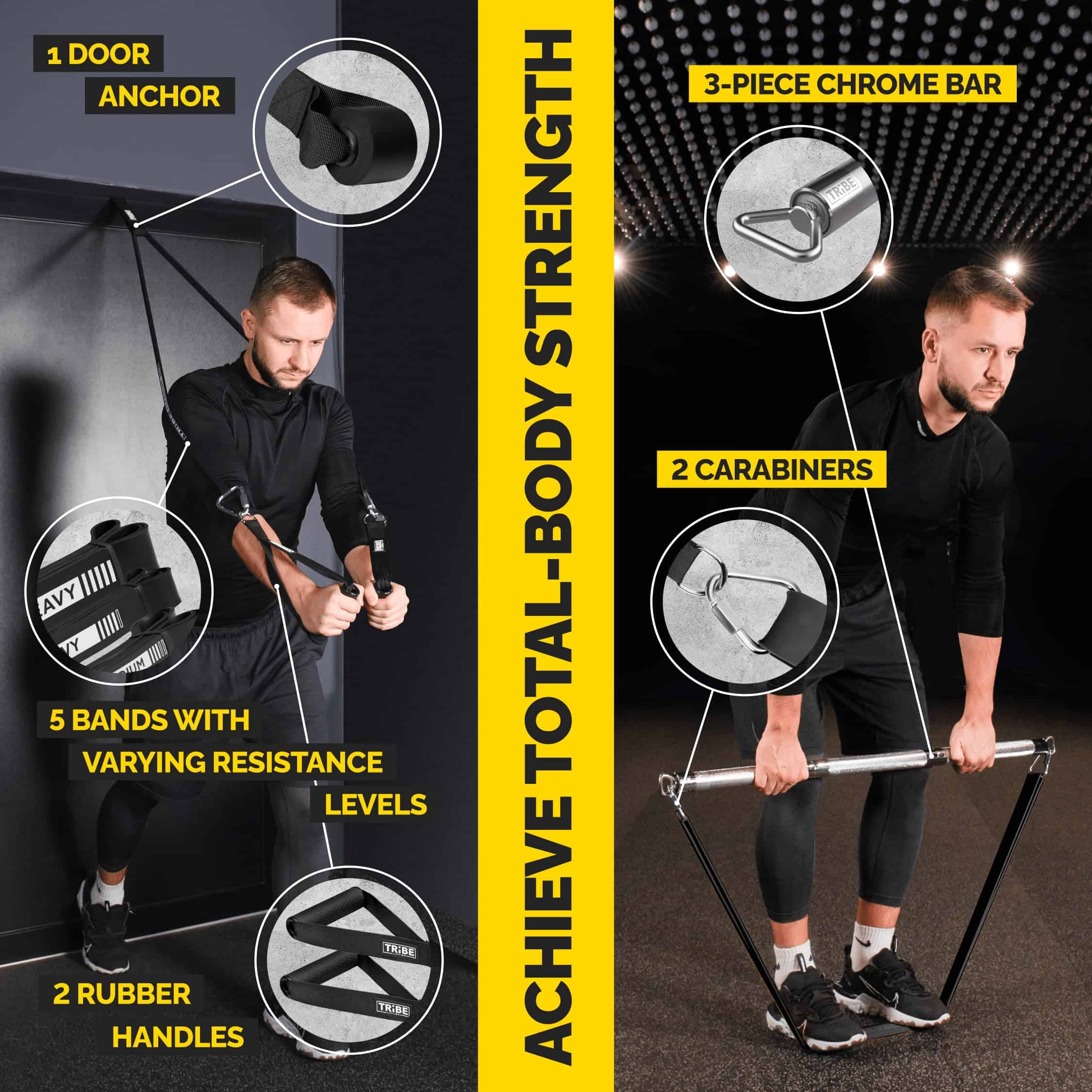 Bandas de Resistencia Largas para Ejercicios - Bandas de - Imagen 3