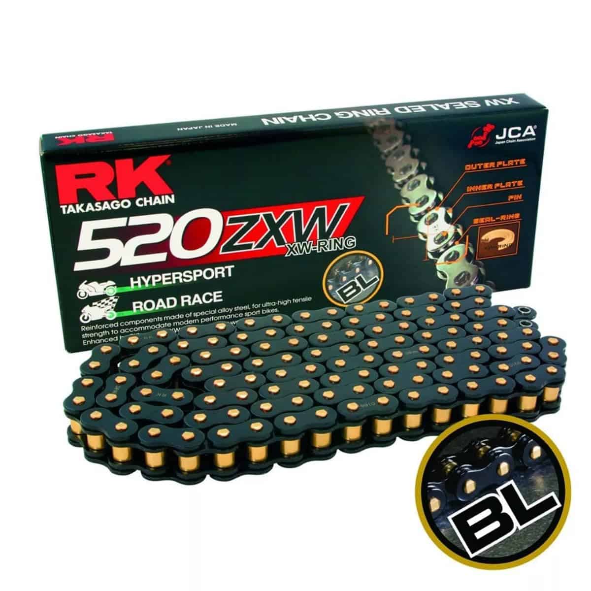 RK Racing Chain BL520ZXW-120 Cadena Premium de Alto