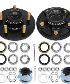 Kit de Cubo de Rueda de Remolque 2000 lbs - 2 Sets 5 Pernos