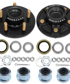 Juego de 2 kits de cubo de remolque de 3500 lb, 5 pernos