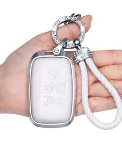 Funda para Llave de Land Rover/Jaguar, -Blanco (Modelo-a)