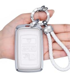 Estuche de llave de aluminio y cuero LCXJMWKL para Land