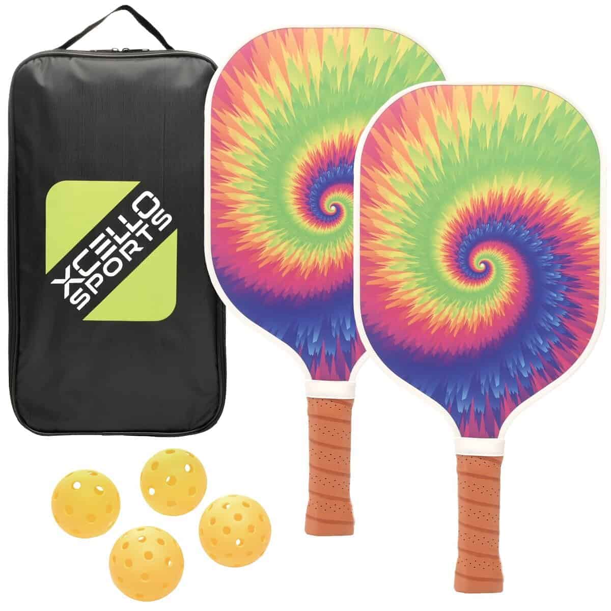 Set de 2 Palas de Pickleball de Fibra de -multicolor