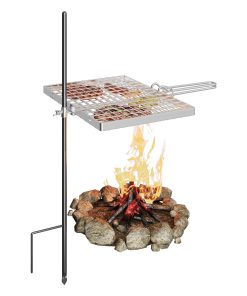 Parrilla para Fogata SUZLON, Estaca y Parrilla Reversible