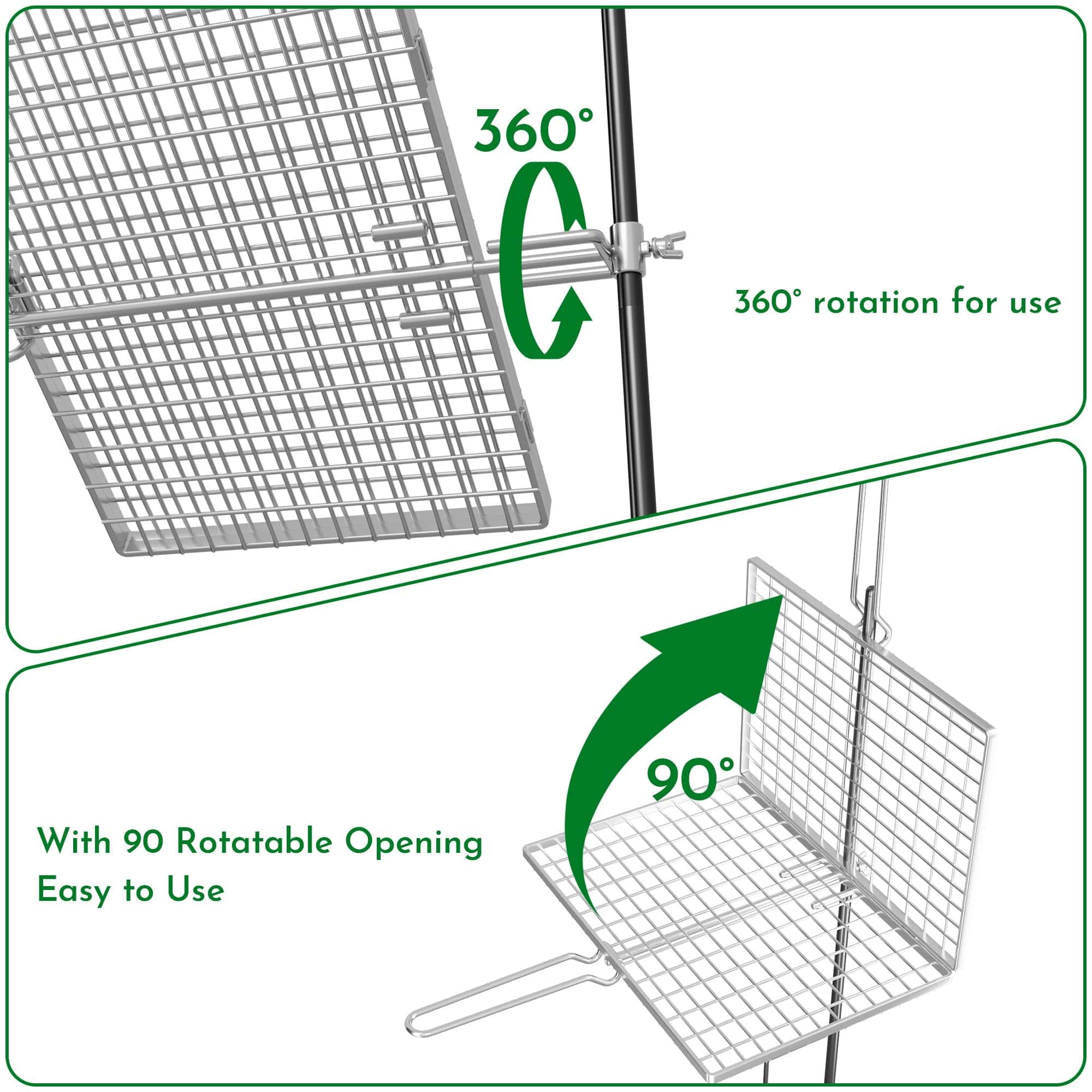 Parrilla para Fogata SUZLON, Estaca y Parrilla Reversible - Imagen 6