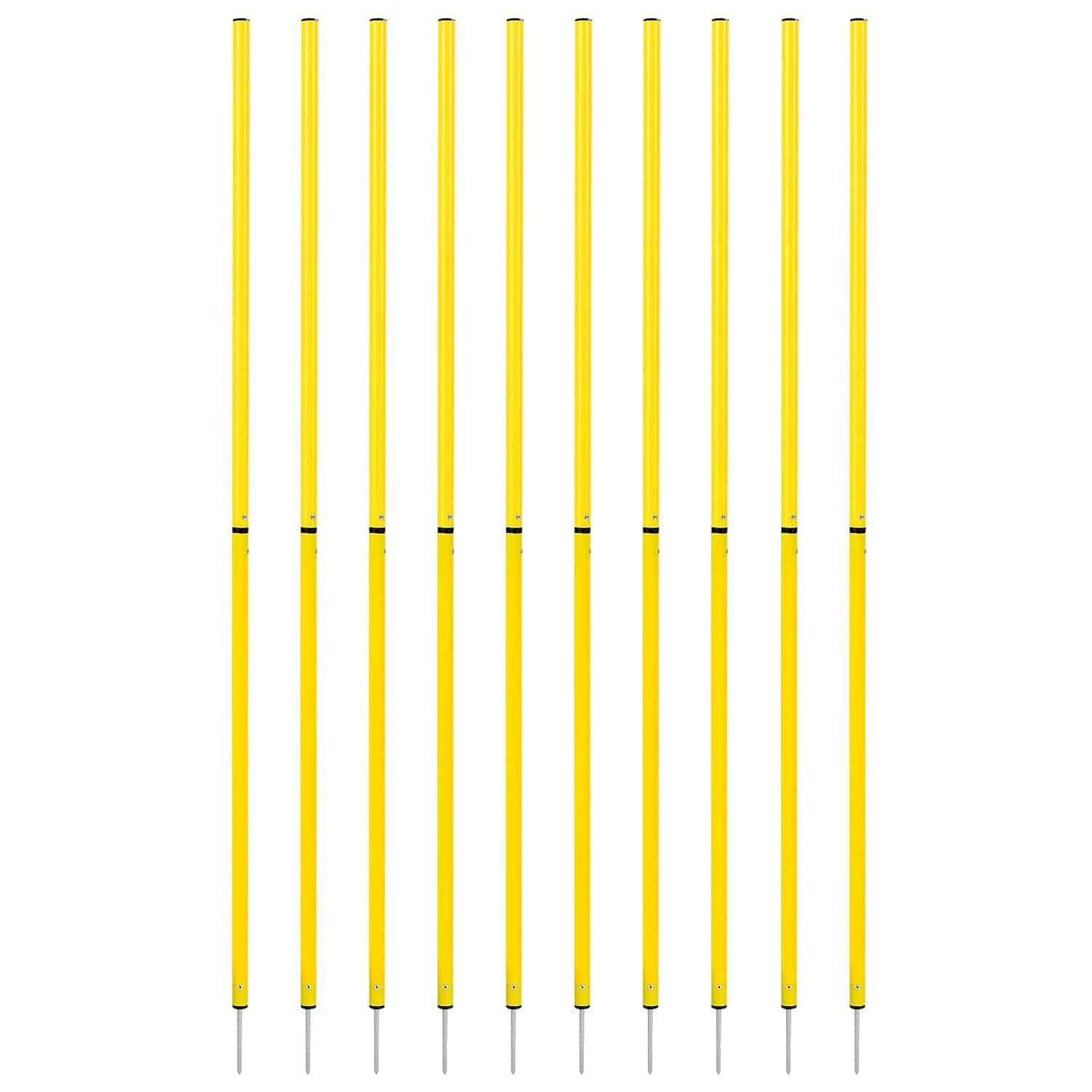 QWORK 10 Pcs 5ft Postes de Entrenamiento de Agilidad