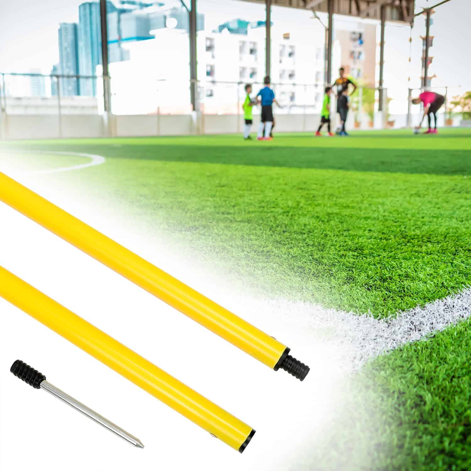 QWORK 10 Pcs 5ft Postes de Entrenamiento de Agilidad - Imagen 9