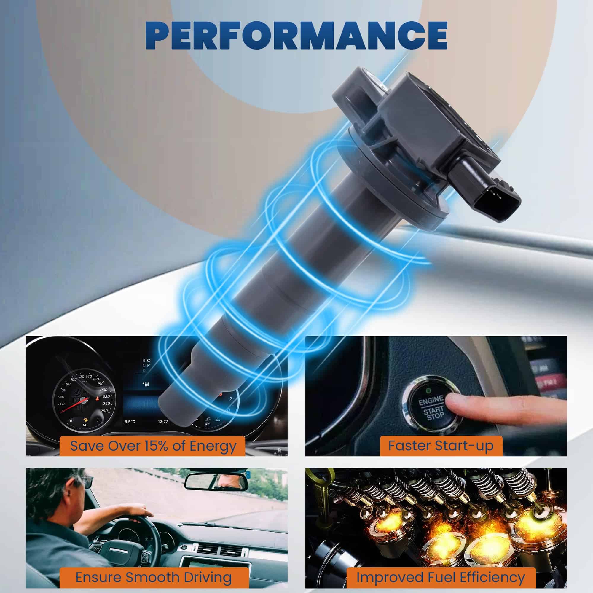 Conjunto de 4 Paquetes de Bobinas de Encendido y Bujías - Imagen 6