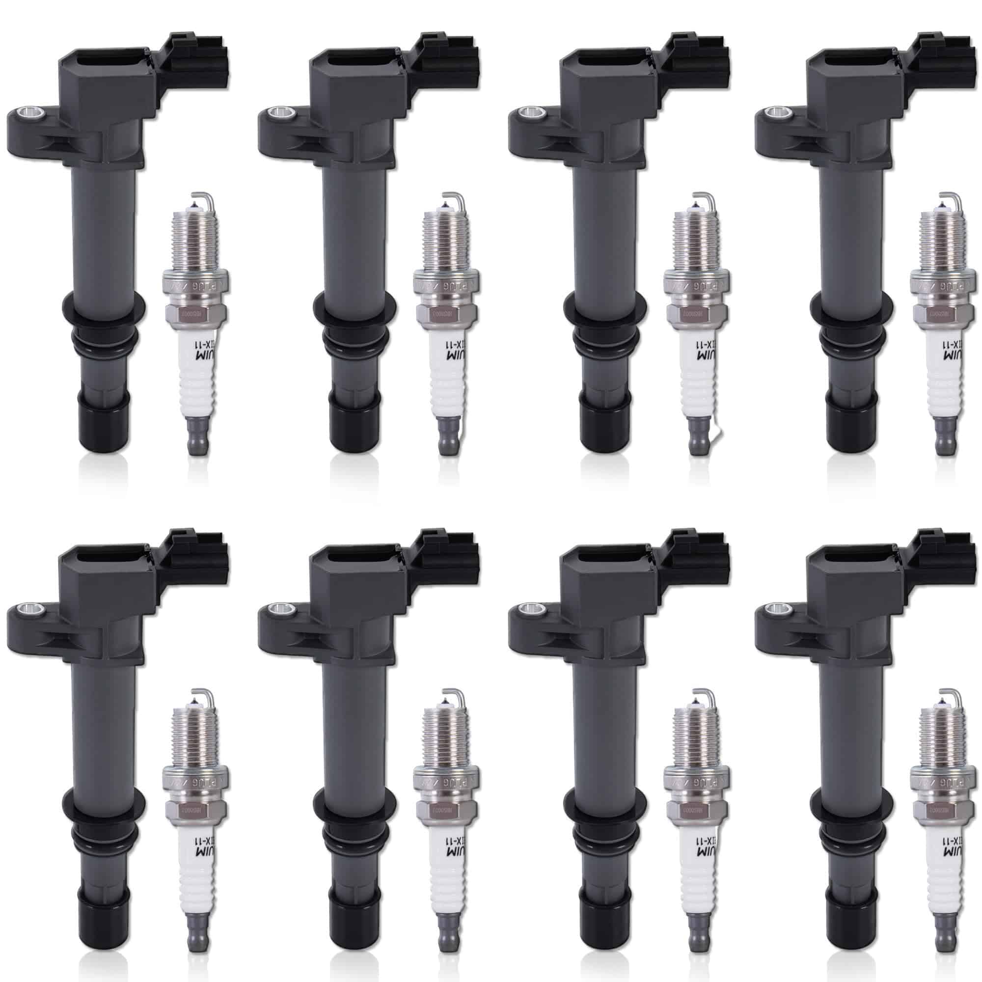 Conjunto de 8 Bobinas de Encendido y Bujías Compatibles