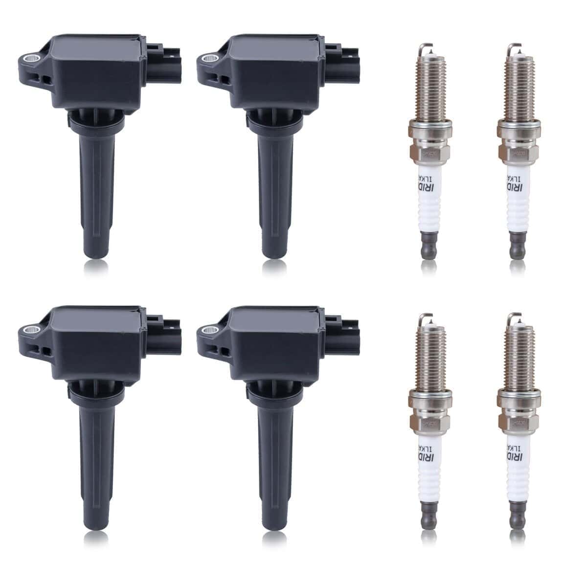 Set de 4 bobinas de encendido y bujías compatibles para
