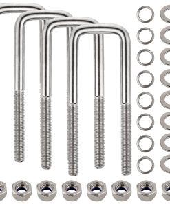 4 Set Kit de Perno en U Cuadrado de Acero Inoxidable para