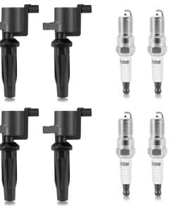 Juego de 4 Bobinas de Encendido y Bujías Compatibles con