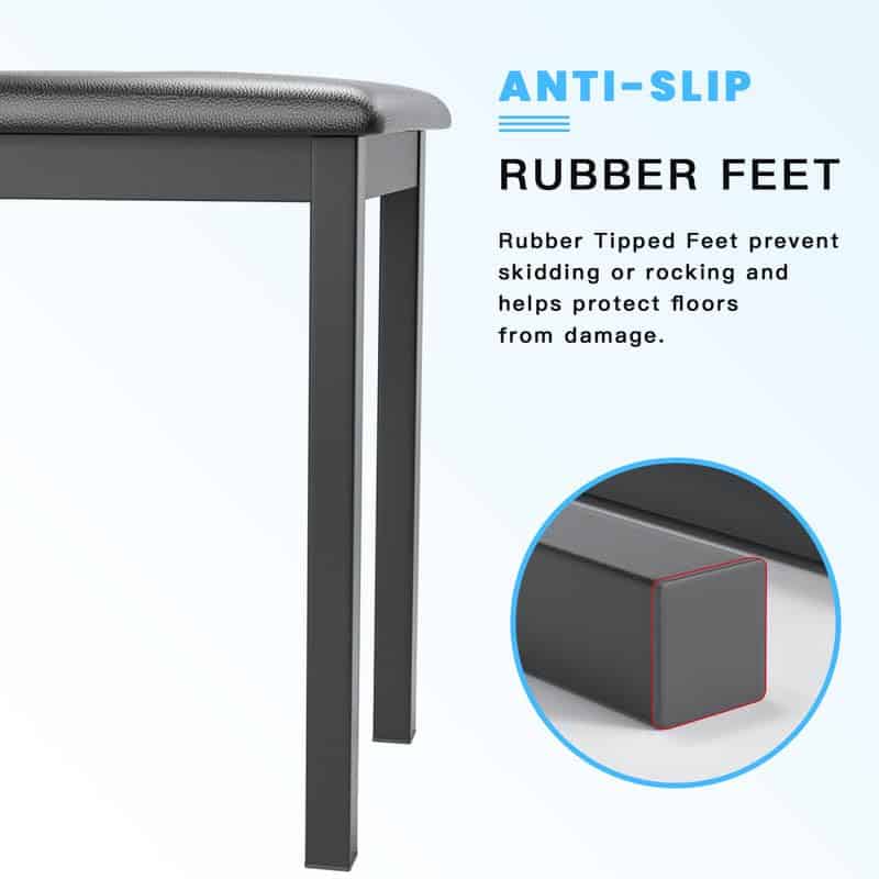 Banqueta de Piano HEXANT con Asiento Tapizado de Cuero - Imagen 5