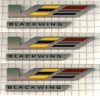3 Piezas Emblemas V-Blackwing 3D Insignia de Coche Logo V