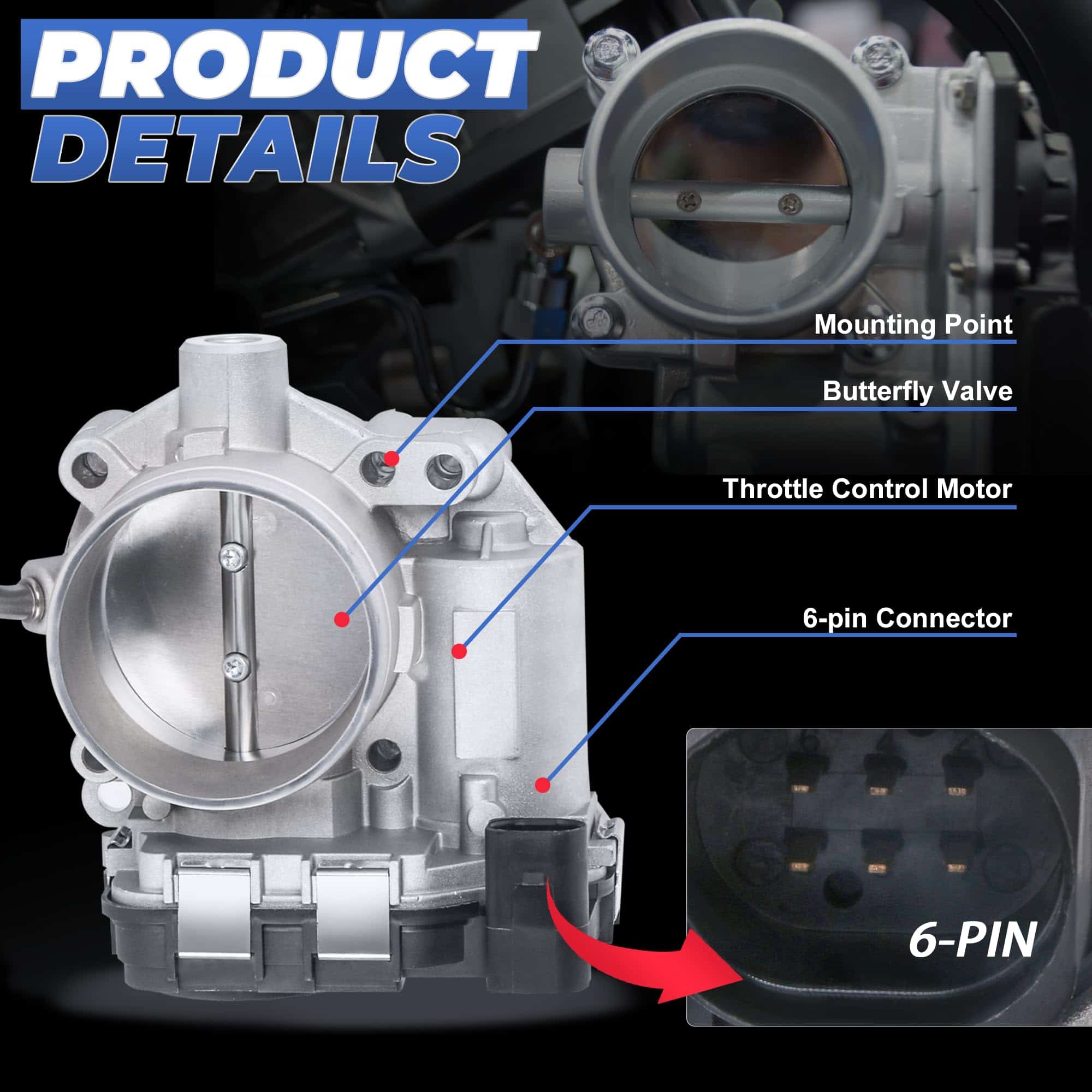 Cuerpo del Acelerador Electrónico con TPS Compatible para - Imagen 6
