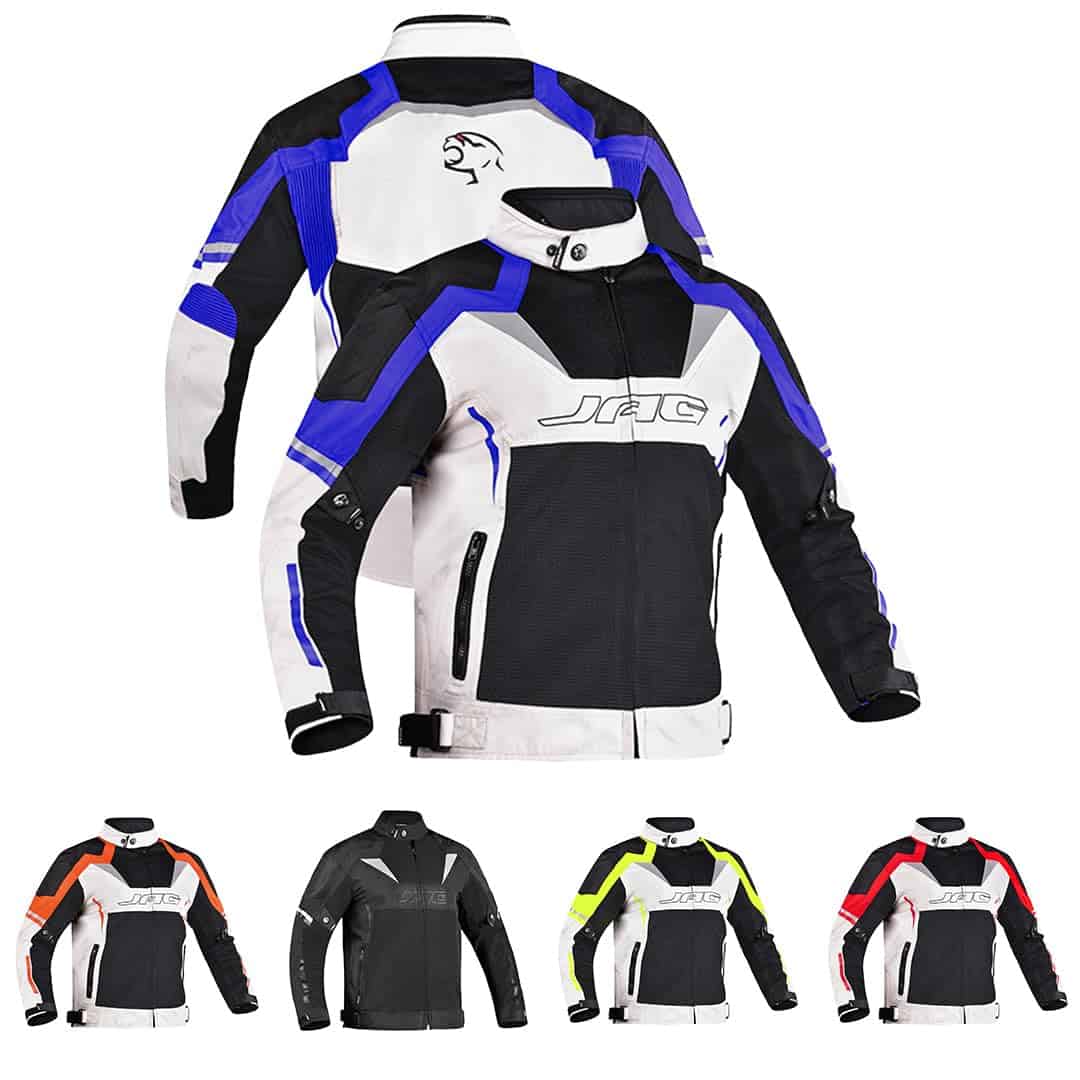 Chaqueta de Moto JAG de Malla con Armadura CE -Azul