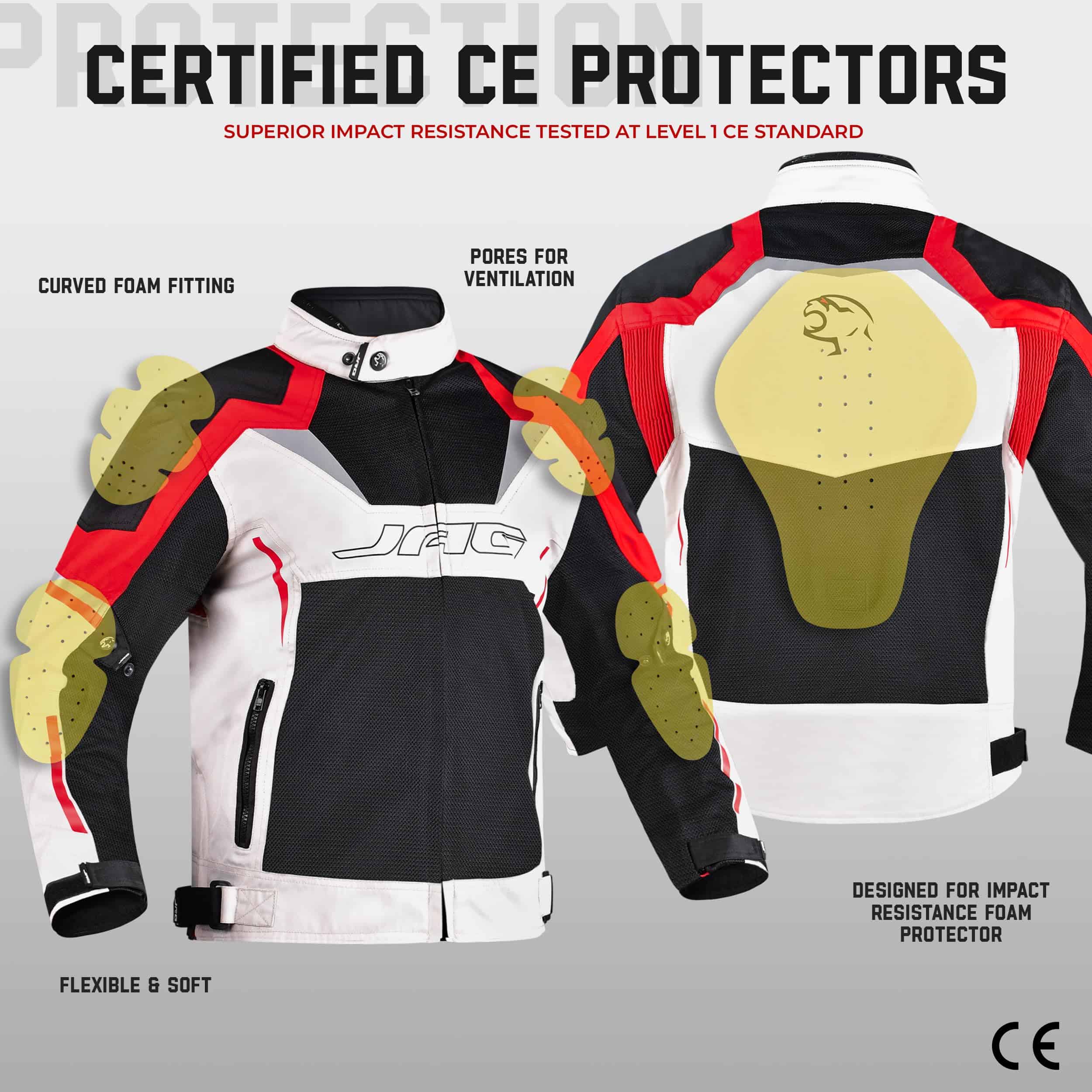 Chaqueta de moto JAG de malla-Chaqueta de motocicleta para - Imagen 3