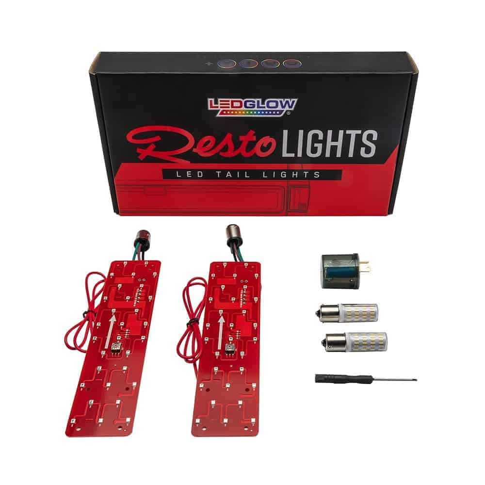Kit de luces LED rojas LEDGlow RestoLights compatibles con