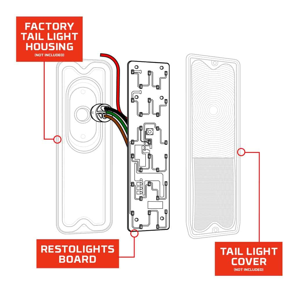 Kit de luces LED rojas LEDGlow RestoLights compatibles con - Imagen 6