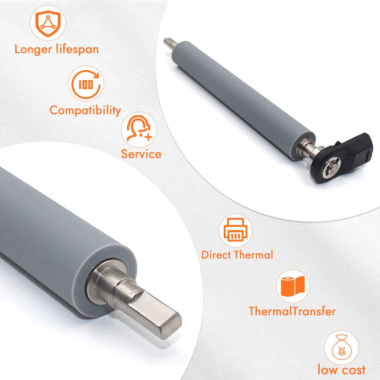 GETPARTS 50180235-001 Kit Rodillo Platen para Impresora - Imagen 4