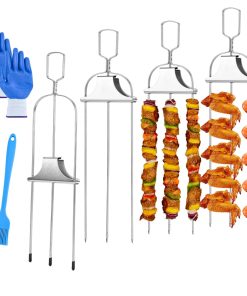 Brochetas de Acero Inoxidable - 14'' 3 -Plata