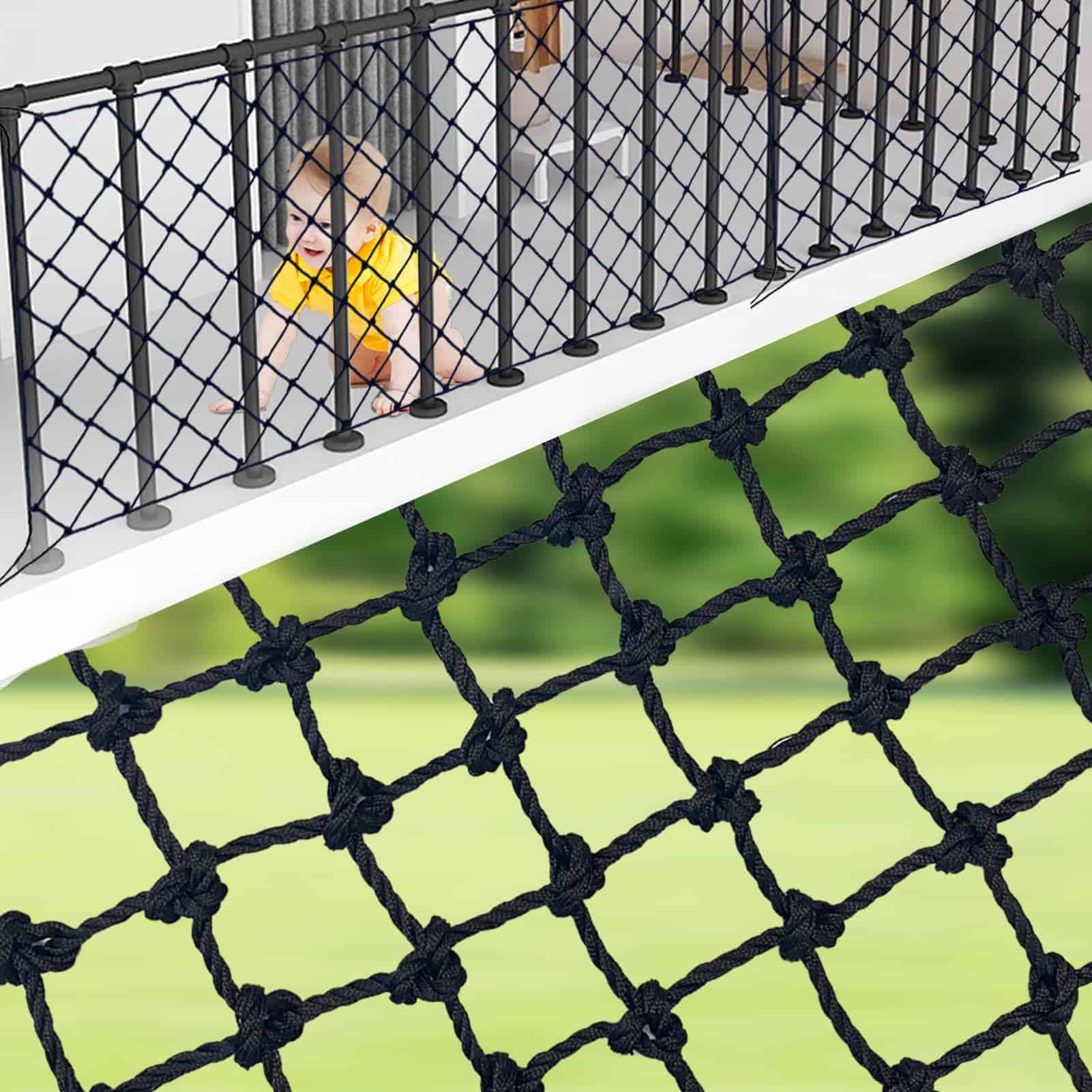 Red de seguridad para balcón, red de cuerda -mm, 2x4m)