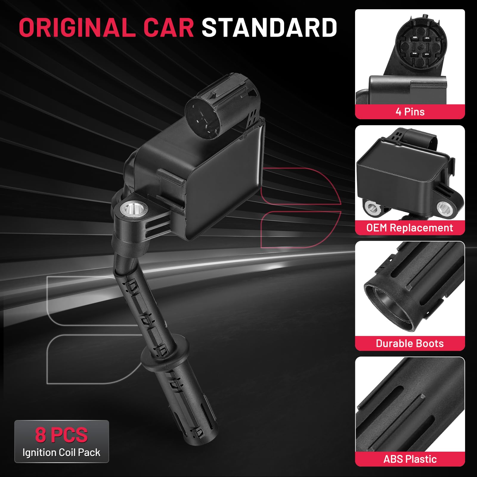 Juego de 8 bobinas de encendido BDFHYK compatibles con - Imagen 5