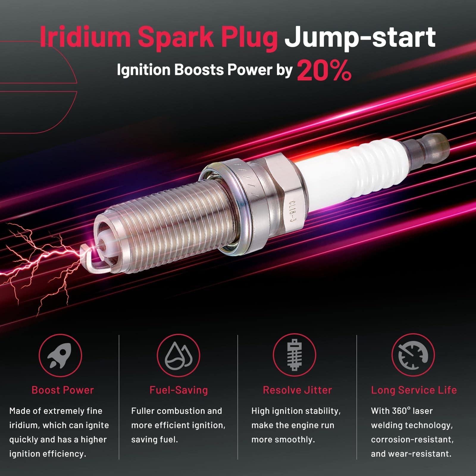 Paquete de 4 Bobinas de Encendido UF665 y 4 Bujías de - Imagen 8