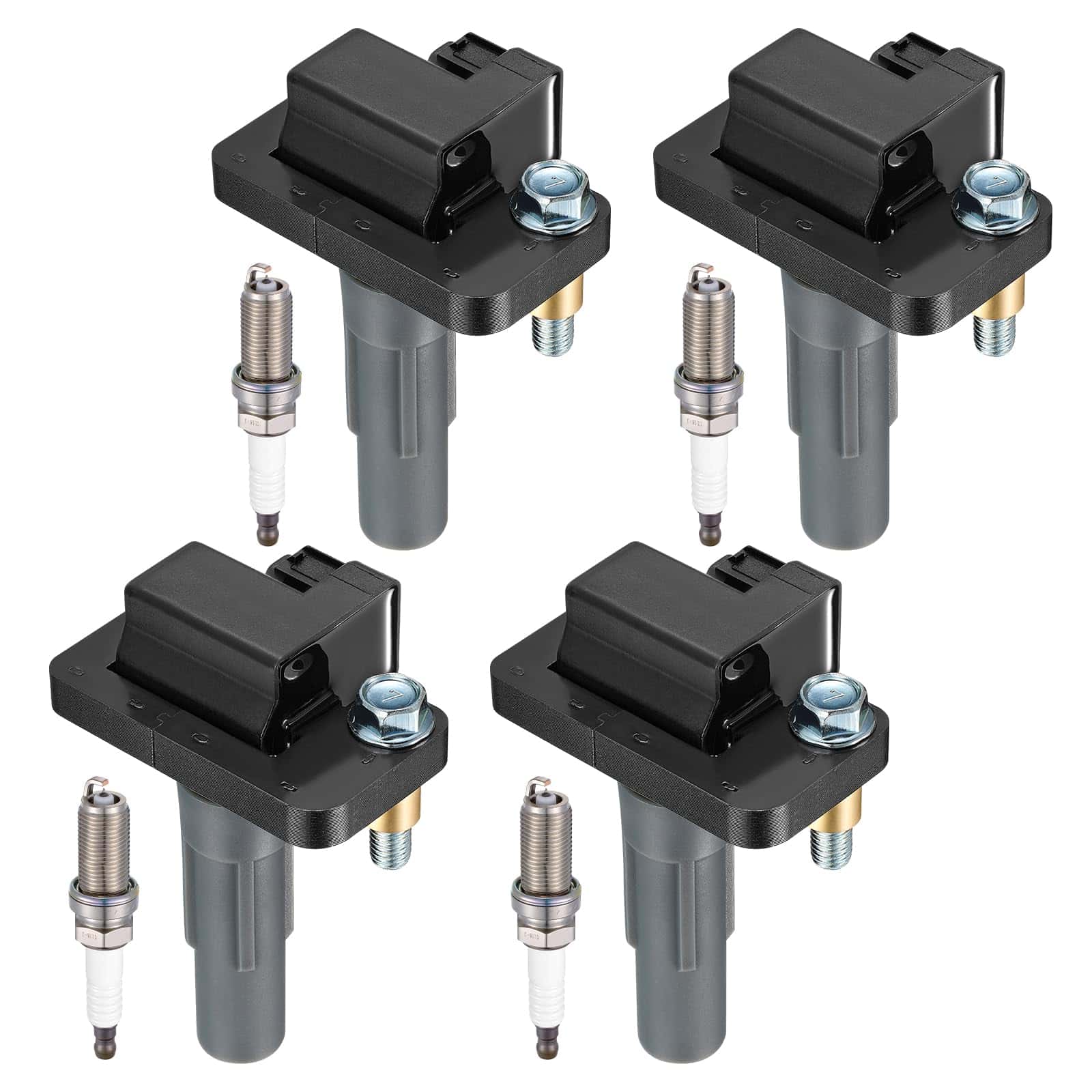 Paquete de 4 Bobinas de Encendido UF665 y 4 Bujías de