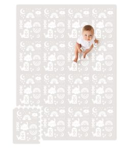 Tapete de espuma suave premium para bebé, 5.6 x 4 pies,
