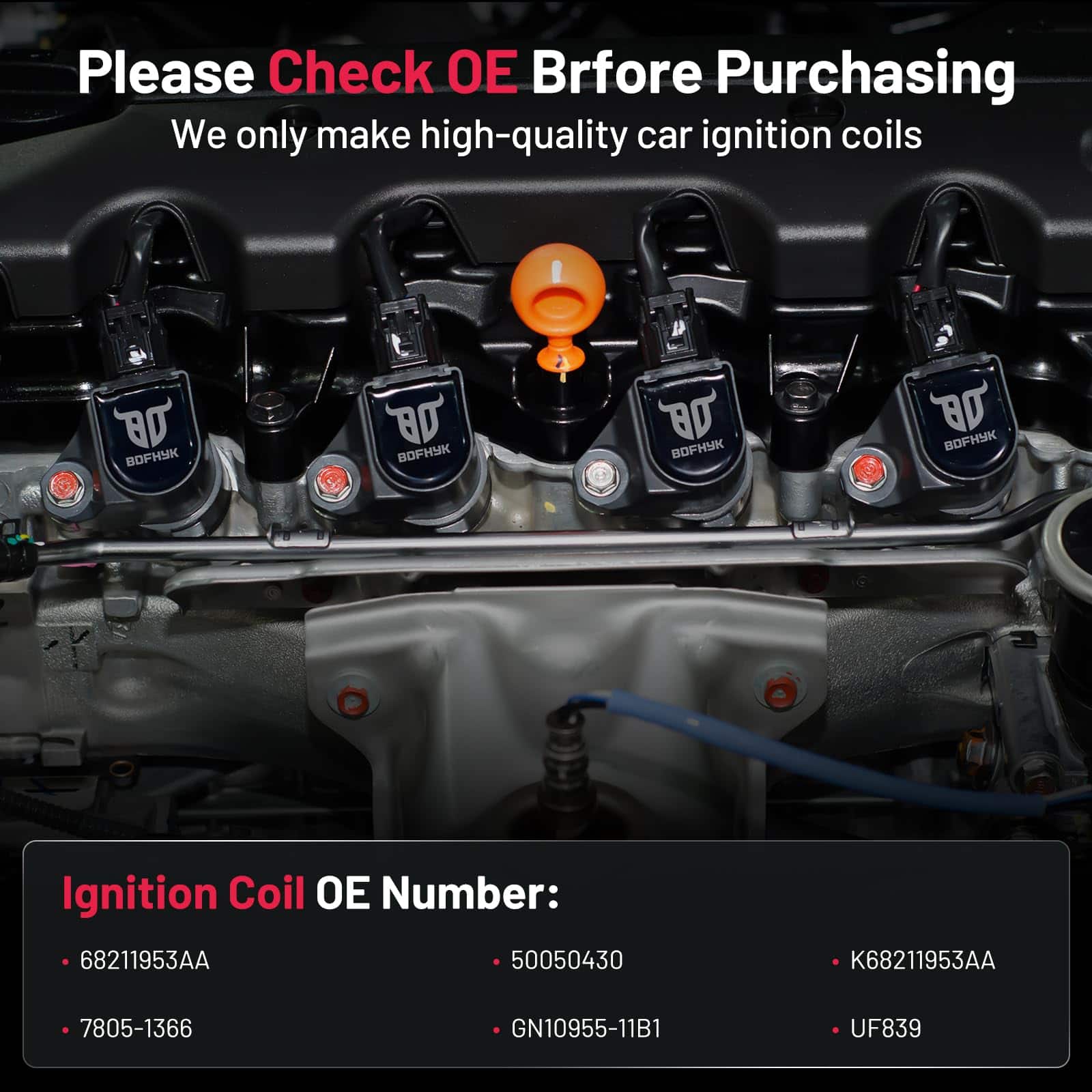 Conjunto de 4 Bobinas de Encendido Compatible con Jeep - Imagen 7