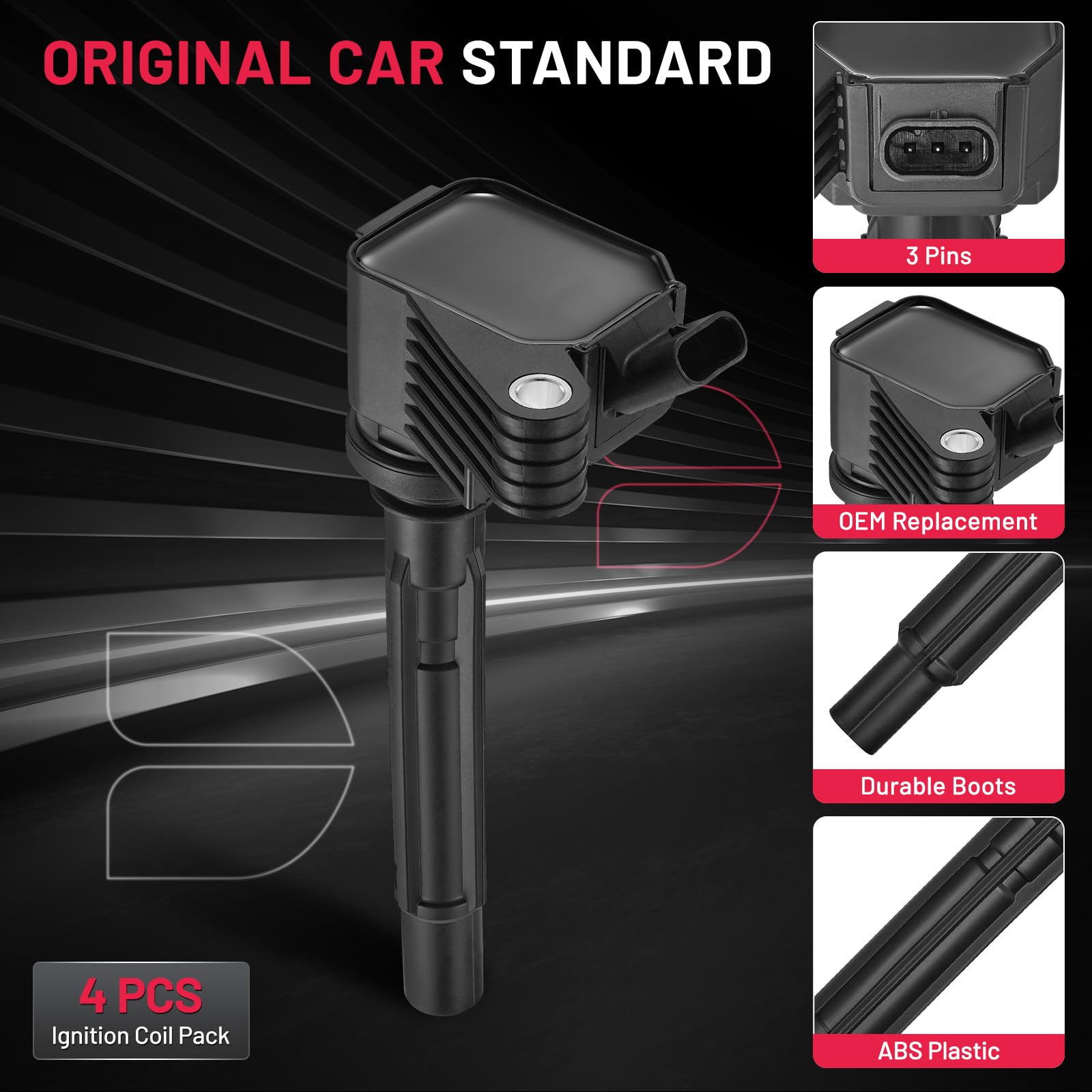 Conjunto de 4 Bobinas de Encendido Compatible con Jeep - Imagen 5