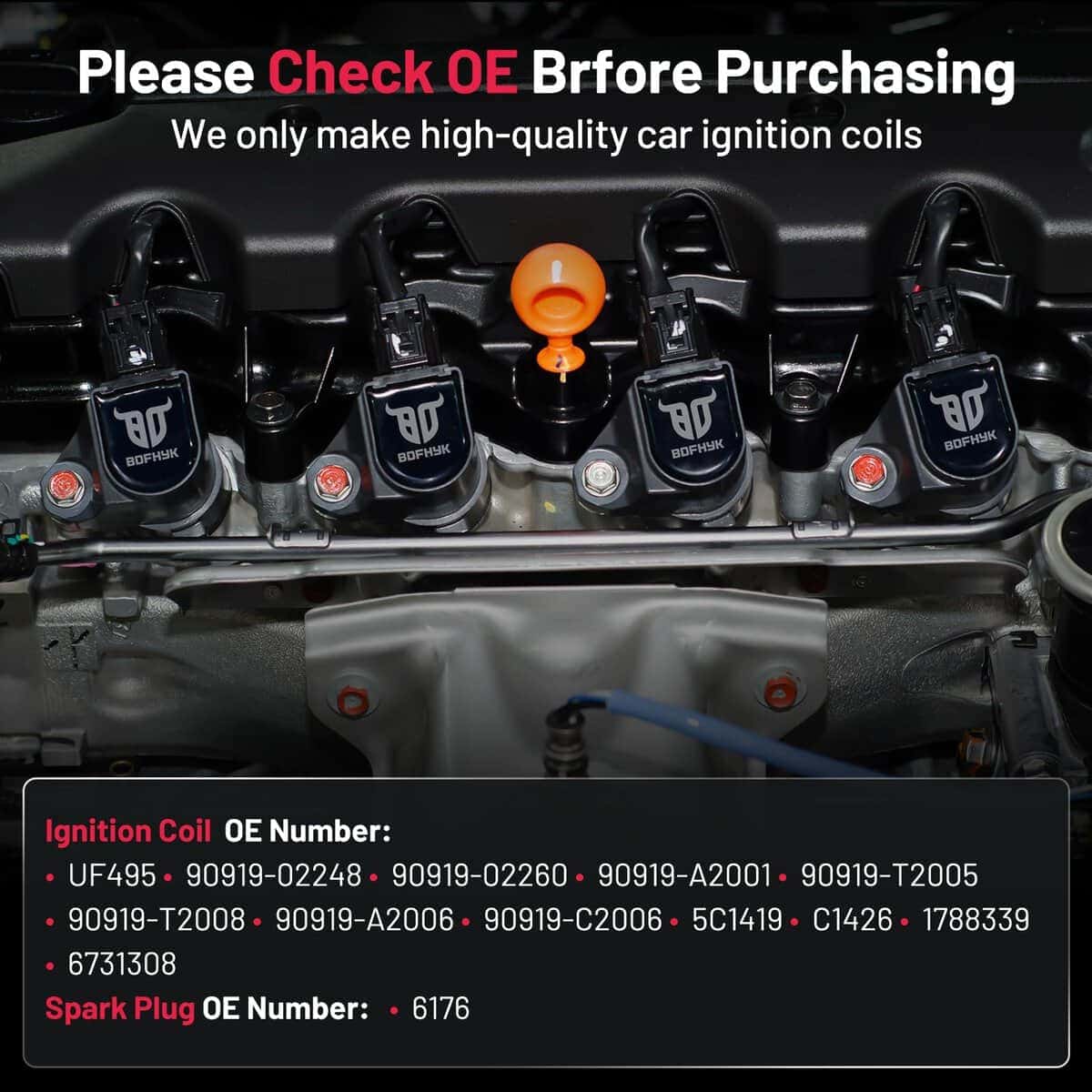 Paquete de 6 Bobinas de Encendido UF495 y 6 Bujías de - Imagen 6