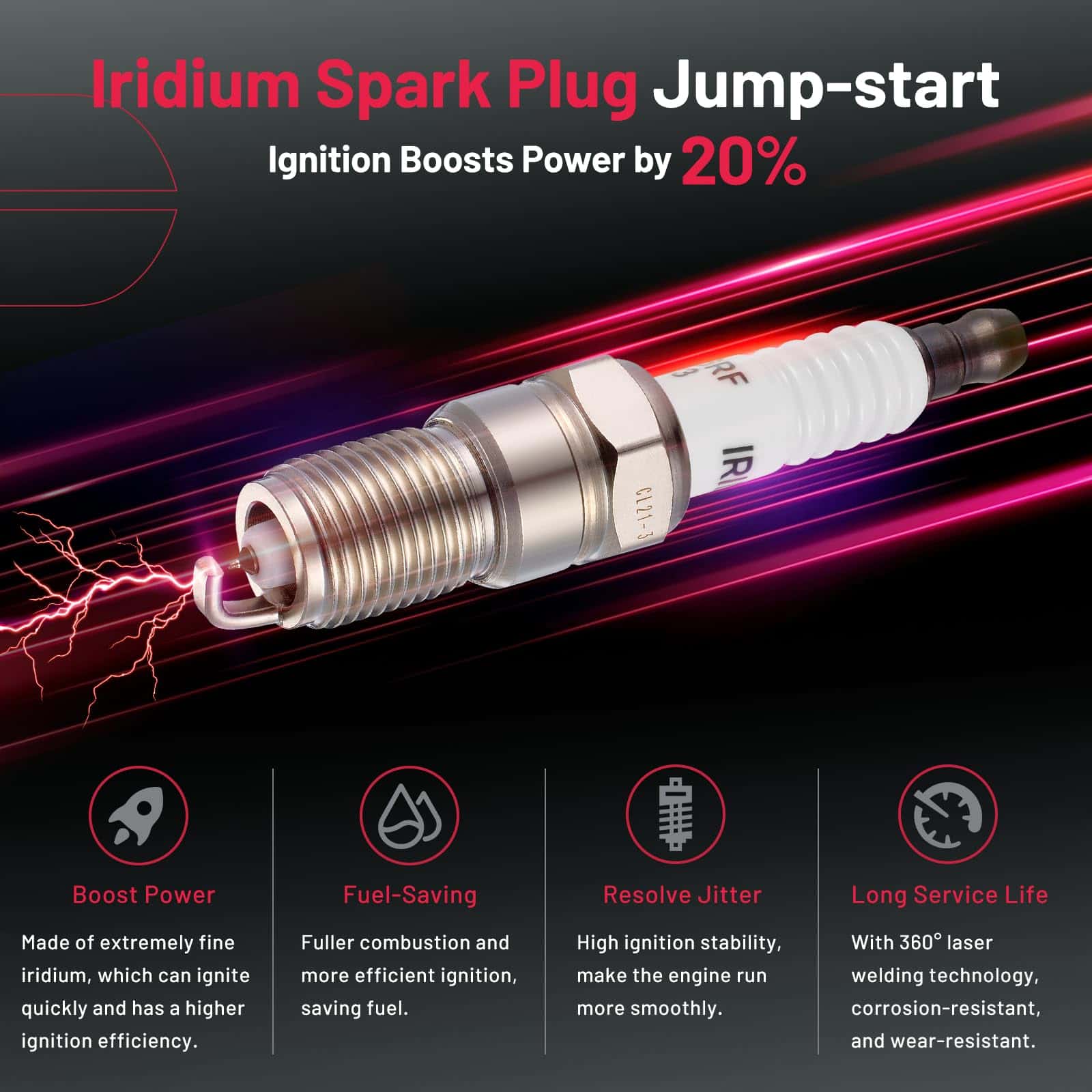 Paquete de 8 Bobinas de Encendido UF262 y 8 Bujías de - Imagen 7