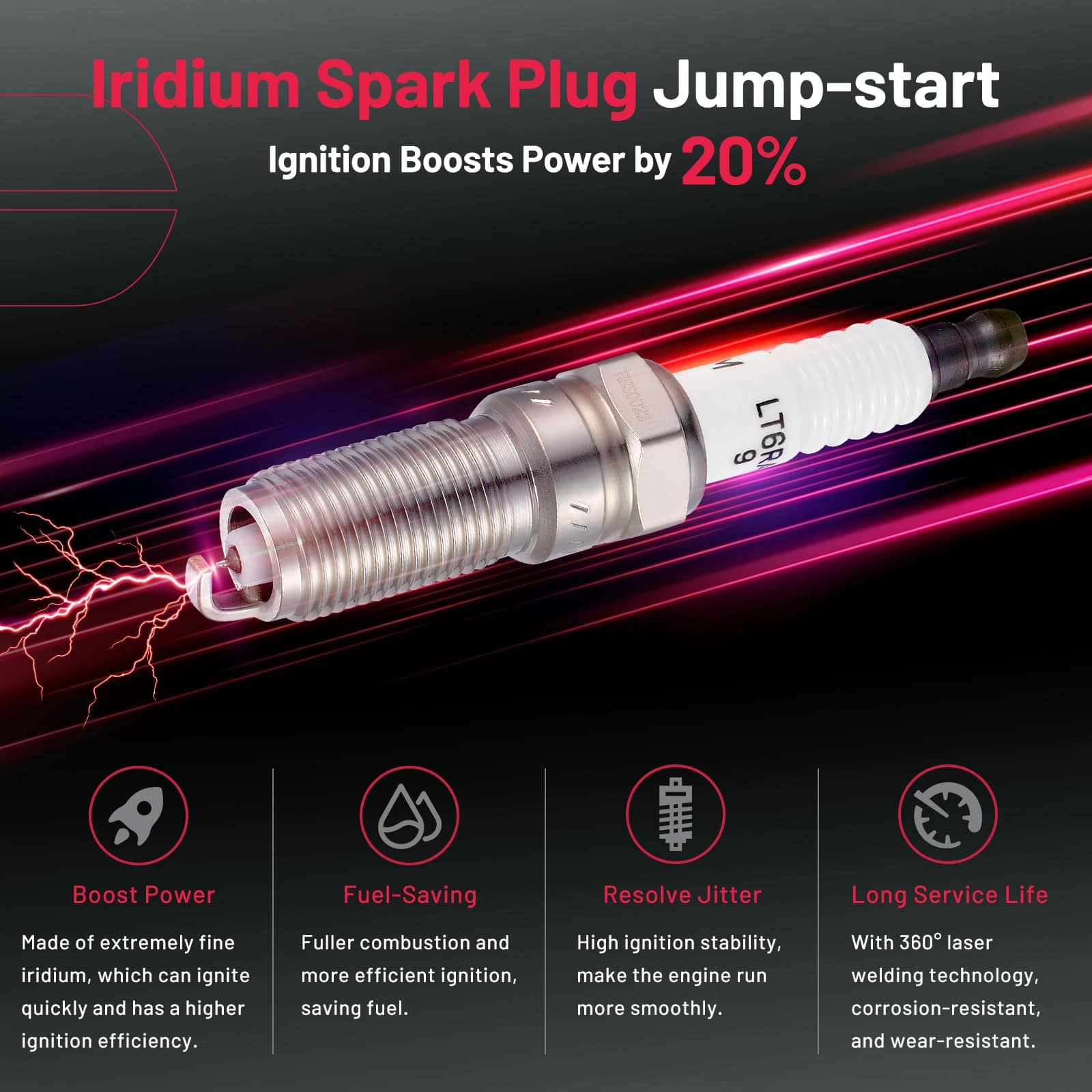 Paquete de 8 Bobinas de Encendido UF834 y 8 Bujías de - Imagen 8