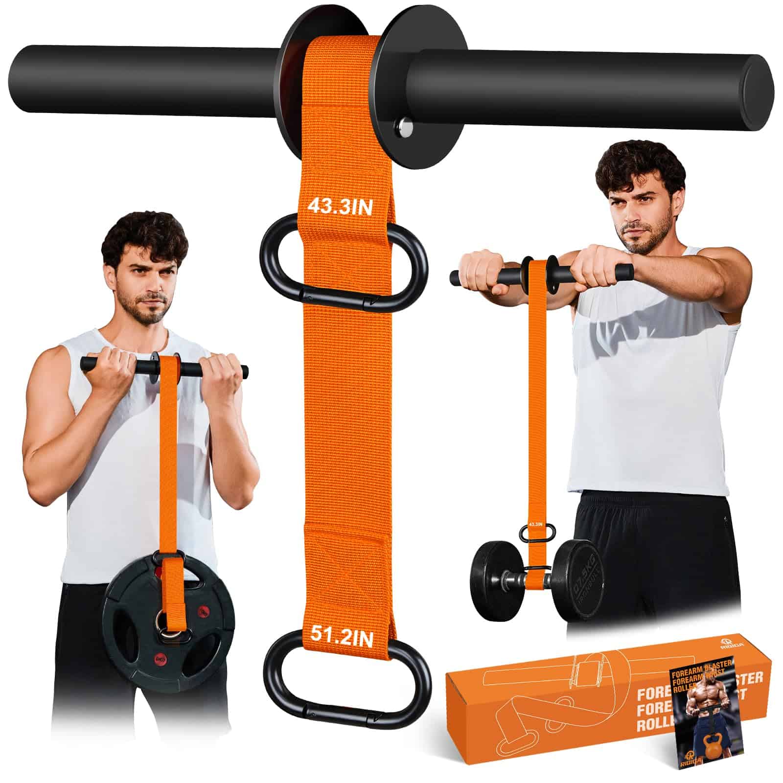 Fortalecedor de Antebrazo y Rodillo de -Naranja