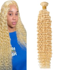 613 Rubio Onda Profunda Cabello Humano 16 pulgadas 1