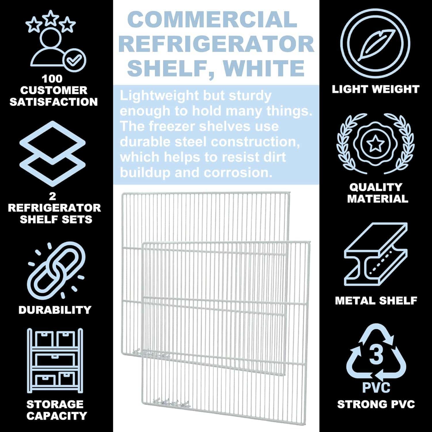 Set de 2 Repisas de Repuesto para Congelador y Refrigerador - Imagen 6
