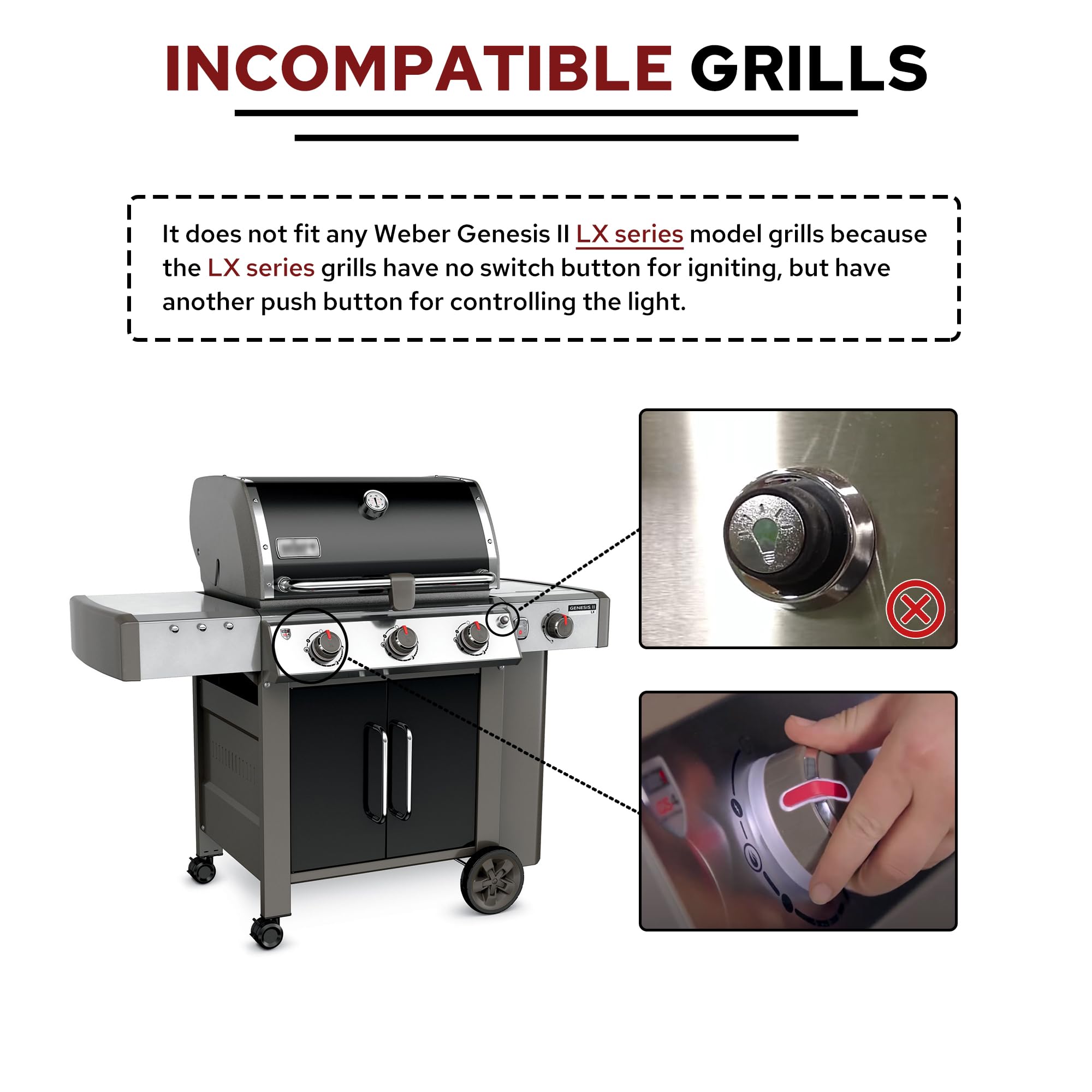 66220 Interruptor de Encendido 2 Piezas para Weber GS4, - Imagen 6