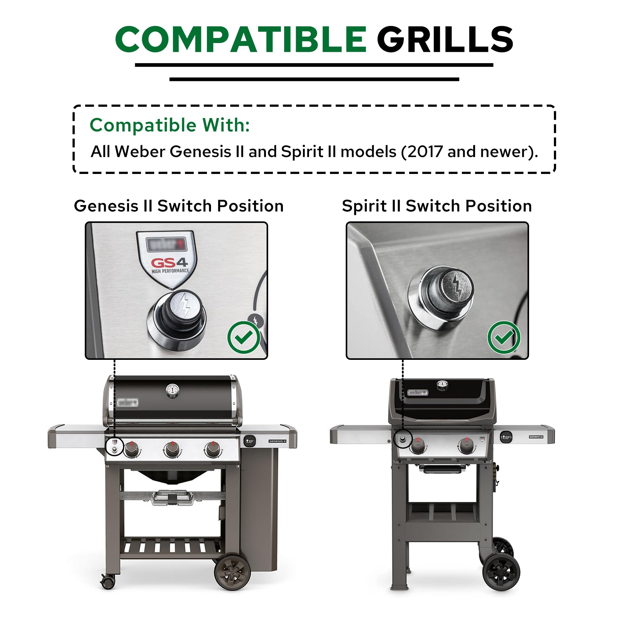 66220 Interruptor de Encendido 2 Piezas para Weber GS4, - Imagen 5