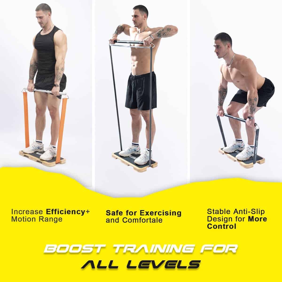 Tablero de ejercicios de fitness de bambú GEKU FIT para - Imagen 6